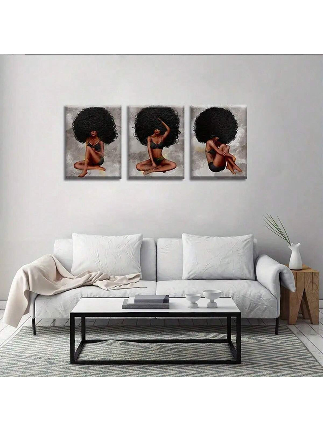 Experience the beauty and cultural richness of African American art with our Soulful Serenity wall art and decor set. With 3 pieces, your home will become a gallery of vibrant colors and powerful imagery. Transform any room into a peaceful and soulful sanctuary, while celebrating diversity and heritage.