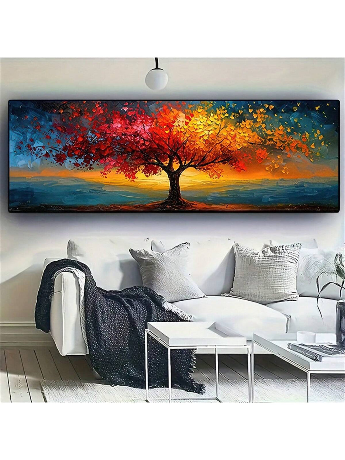 Add a splash of color and life into your living space with this Coloful Tree Of Life Oil Painting Canvas Poster. Perfect for any room, this wall decor will bring character and vibrancy to your home. Made with high-quality canvas and no frame, it's a versatile piece that will elevate any room's aesthetic.