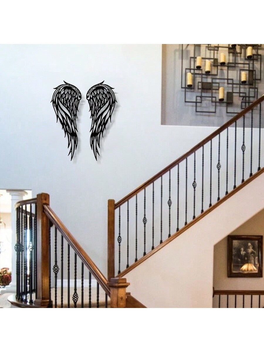 Elevate your Halloween or Gothic room theme with our Metal Angel Wings Wall Decor Set. Made from durable metal, these wings add a touch of elegance and mystique to any space. Perfect for those who love unique and dark decor, these wings are sure to impress.