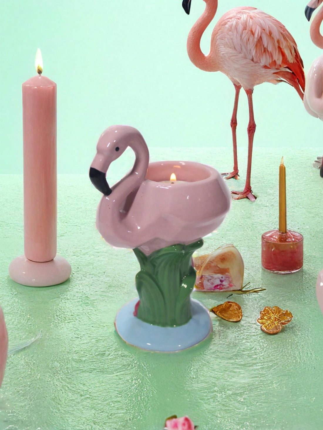 Introduce a touch of elegance to your home or hotel with the Flamingo Fabulous Ceramic Candle Container. Made from high-quality ceramic, this container is designed to safely hold and display your candles. The sleek and stylish design adds a touch of sophistication to any space. Perfect for creating a warm and inviting ambiance.