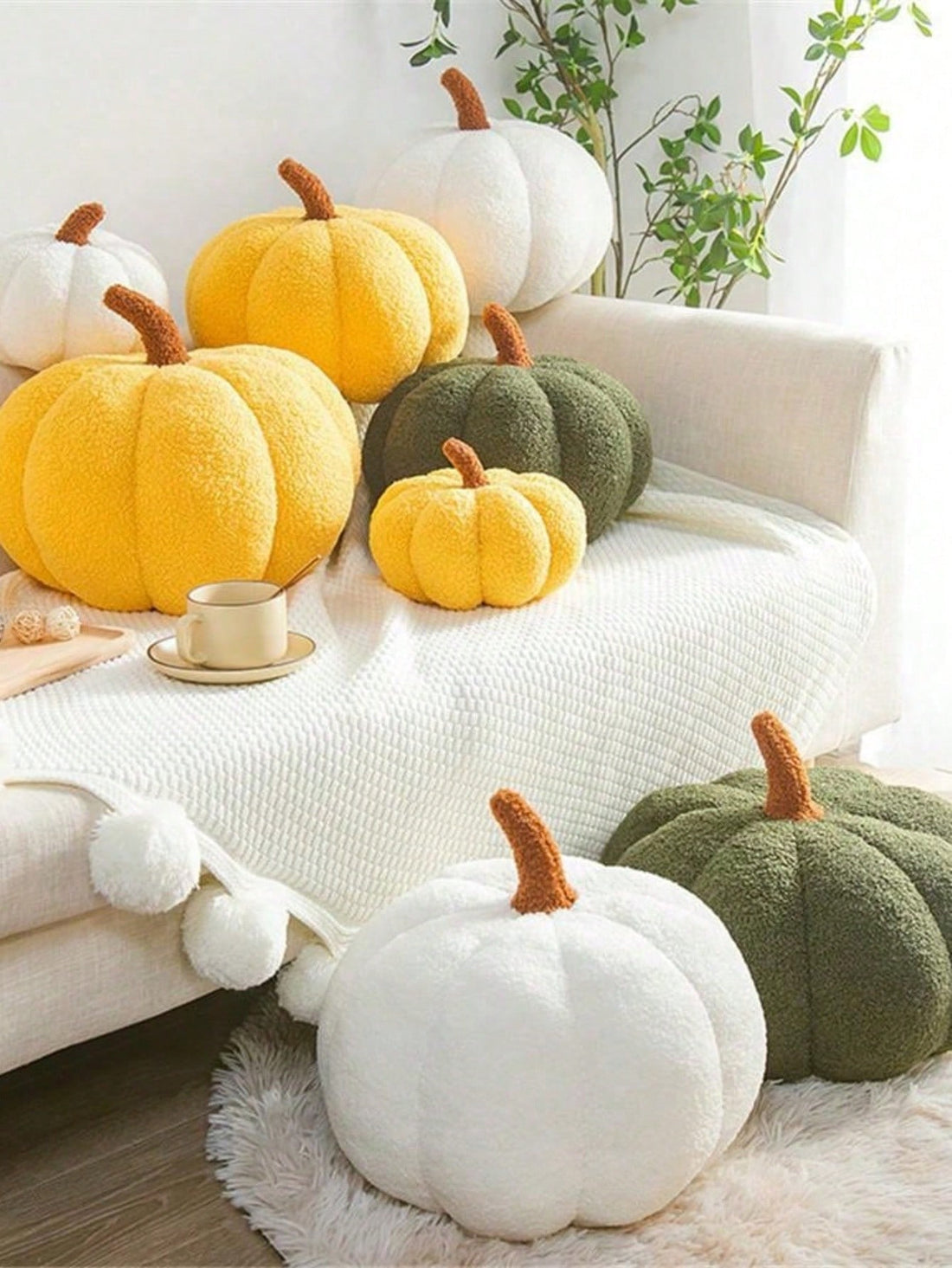 Get into the Halloween spirit with this adorable plush pumpkin pillow! Perfect for adding a touch of festive charm to any bedroom window. Made from soft and cozy material, it's a must-have accessory for the season. Plus, it makes for a great gift idea to get your loved ones in the holiday mood!