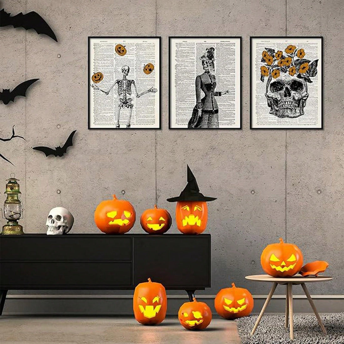 Upgrade your Halloween decor with our Retro Halloween Wall Decoration Canvas Poster! Perfect for galleries, homes, living rooms, and bedrooms, this art piece adds a spooky touch without the hassle of a frame. With its vintage design, it's sure to impress your guests.