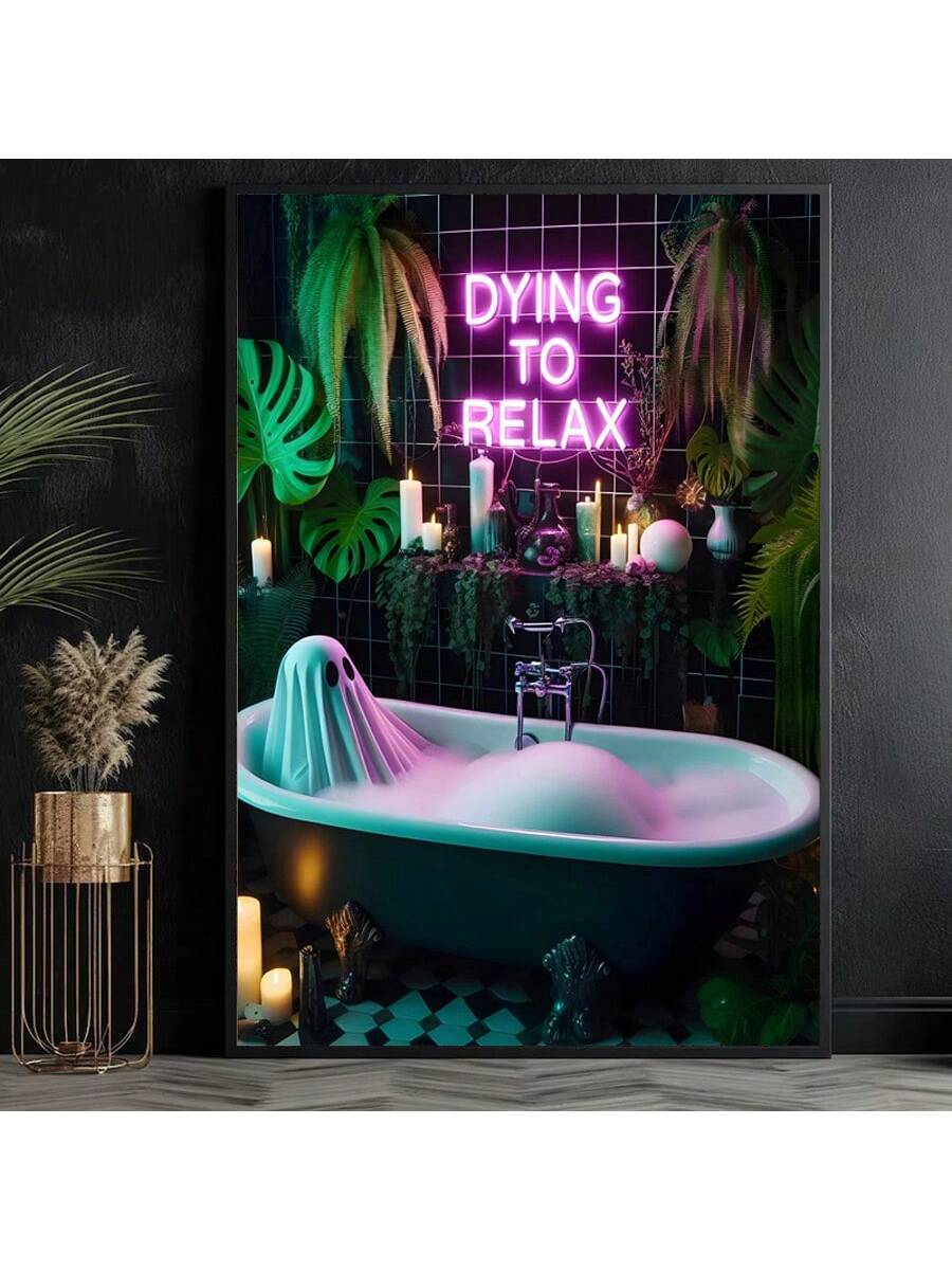 Add an elegant touch to your home with our Tropical Gothic Bathroom Print Canvas Poster. Perfect for bedrooms, living rooms, or hallways, this piece of wall art will add a touch of sophistication to any space. Made with high-quality materials and with no frame needed, it is the perfect addition to your wall decor.