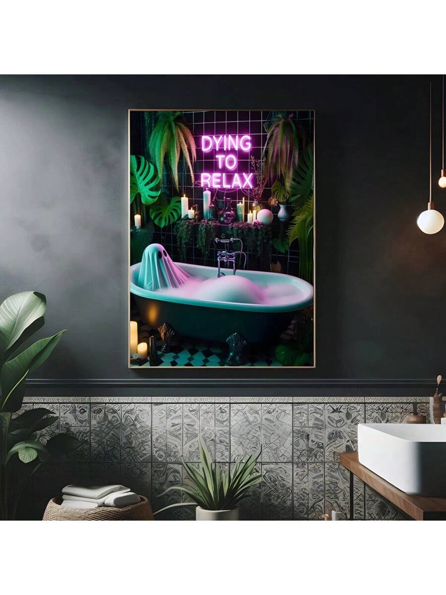 Add an elegant touch to your home with our Tropical Gothic Bathroom Print Canvas Poster. Perfect for bedrooms, living rooms, or hallways, this piece of wall art will add a touch of sophistication to any space. Made with high-quality materials and with no frame needed, it is the perfect addition to your wall decor.