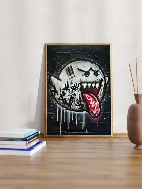 Urban Vibes frameless graffiti canvas wall art for bold street culture inspired interiors