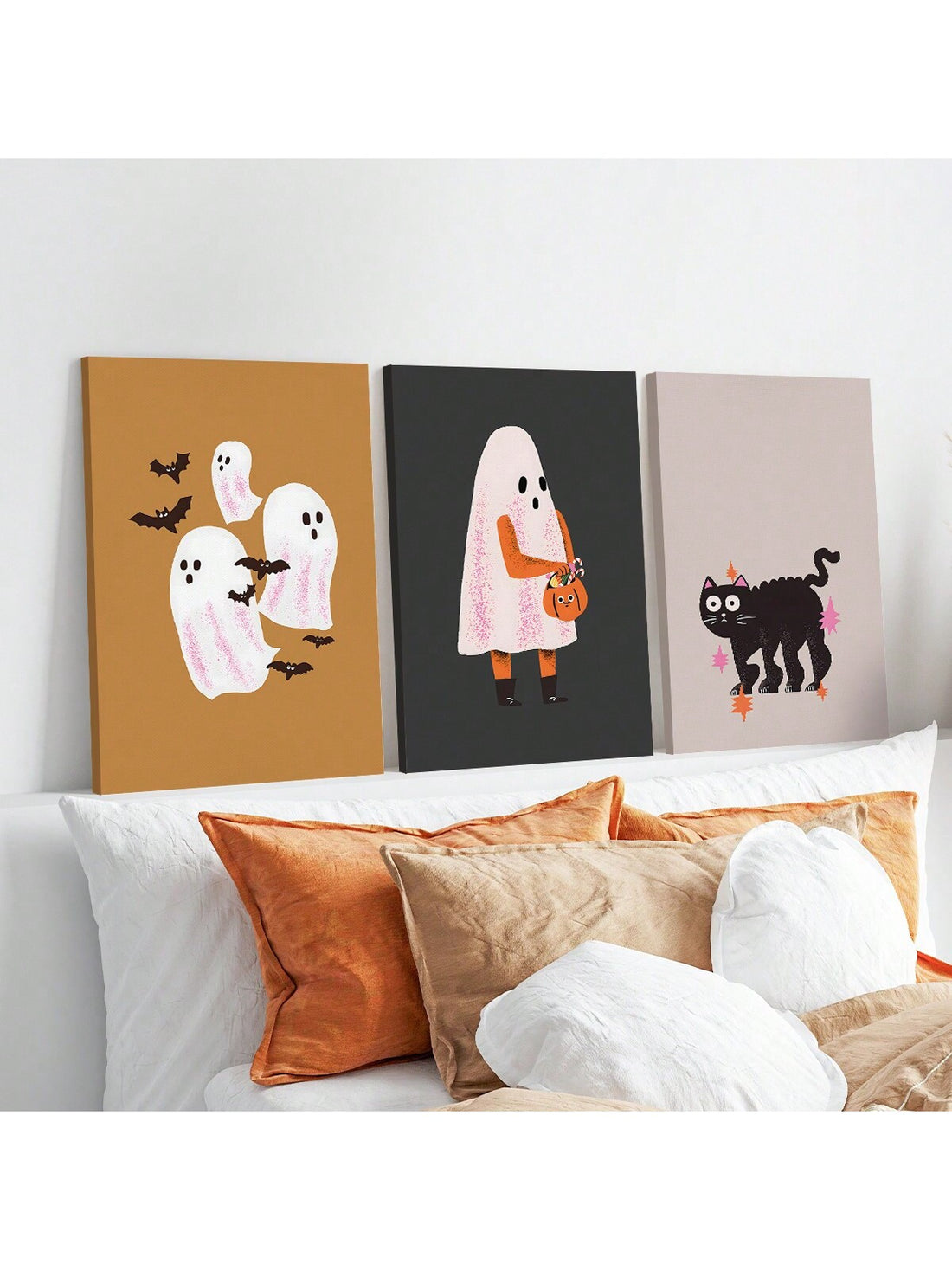 This Spooky Nights Trio set is perfect for adding a touch of Halloween to your home decor. Each print features a unique and beautiful design that will bring a festive and spooky atmosphere to any room. With this trio, you can easily create a haunted and stylish look for your space.