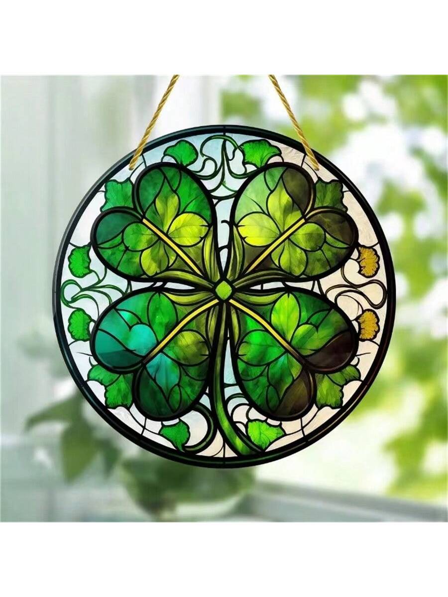 Add a touch of luck and color to your home this St. Patrick's Day with our Shamrock Suncatcher. This beautifully crafted piece is perfect for adding a festive atmosphere to any window. Made with quality materials, it will brighten up your space for years to come.