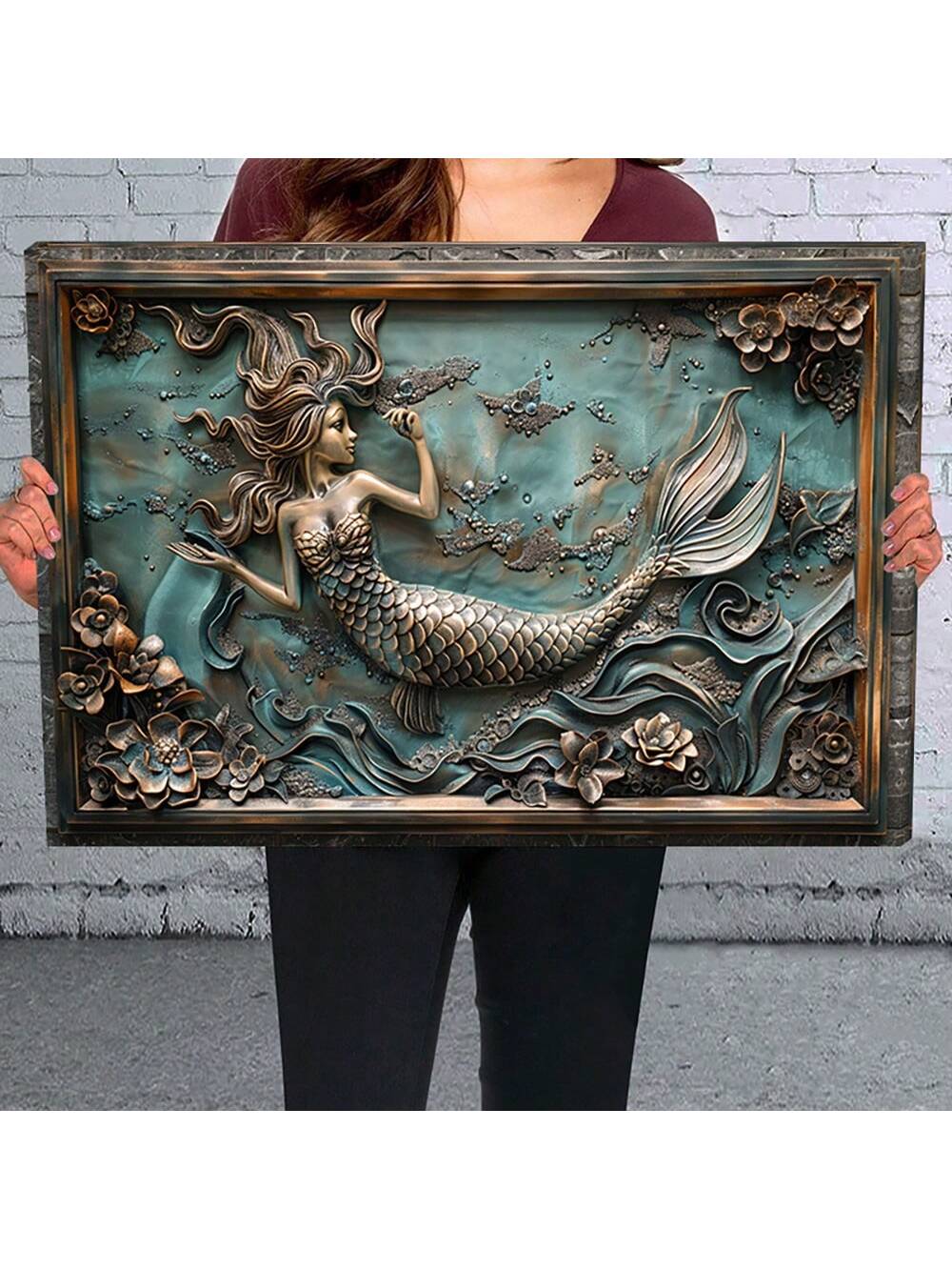 Bring the beauty of the sea into your home with our 3D Mermaid Wooden Framed Canvas Wall Art Prints. Perfect for decorating your living room, bedroom, or even as a festive party decoration. Made with high-quality materials, these prints are ready to hang and make great gifts for any mermaid lover.