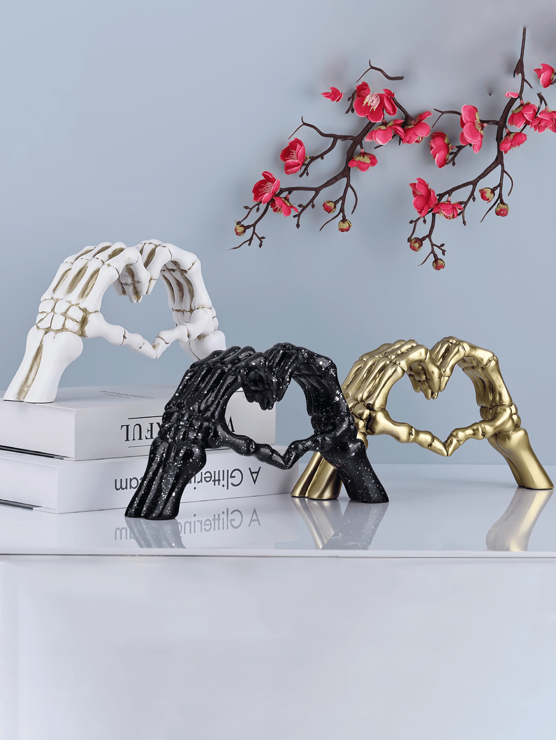 Elevate your wedding decor with our unique Love Skull Couple Statue. This creative desktop ornament adds an edgy twist to your special day. Made of durable materials, it doubles as a beautiful keepsake for the newlyweds to cherish for years to come. Get 20% off now!