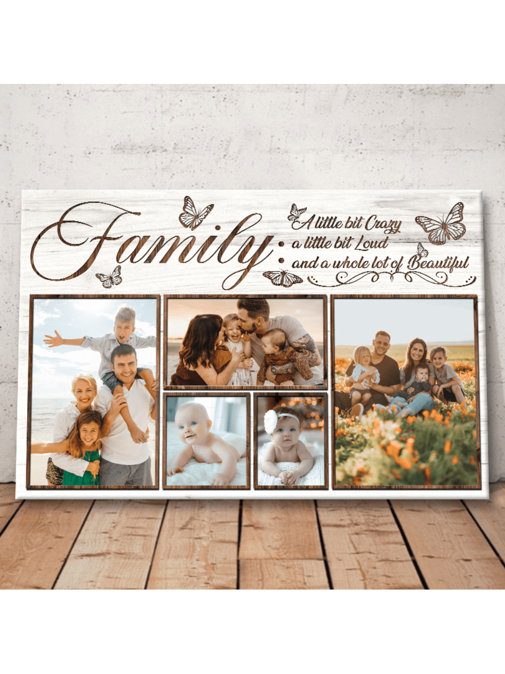 Create a timeless keepsake with this Personalized Family Photo Wall Art. Our customized canvas prints feature your cherished family photos, making it the perfect gift for grandparents. Share memories and celebrate the bond of family with this unique and heartfelt piece.