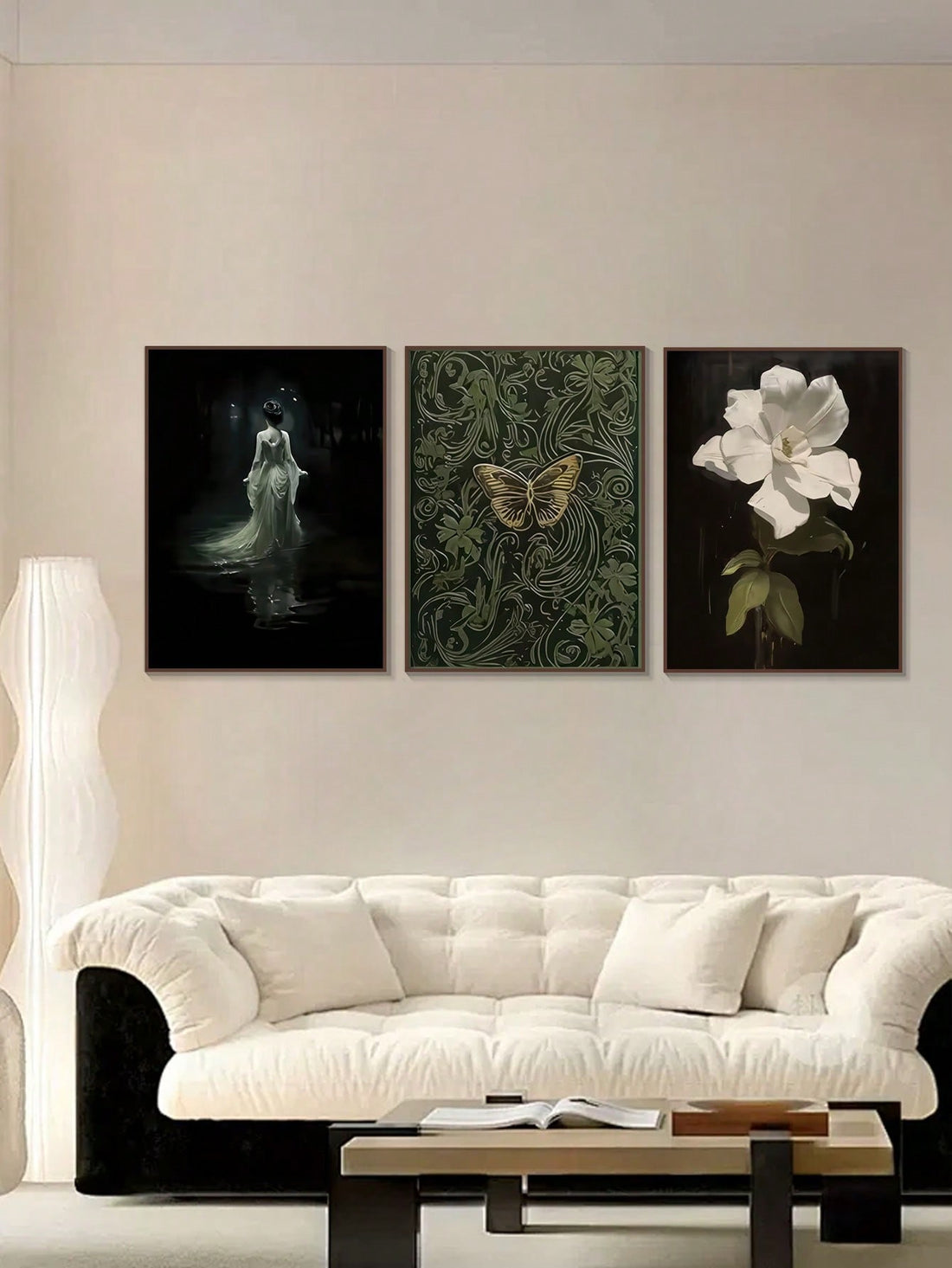 Elevate your home decor with our Emerald and Black Darkology canvas poster set. Featuring intricate details in a striking emerald and black color palette, this unique wall decor will add a touch of sophistication to any room. Made with high-quality materials, this set is sure to impress and make a statement.