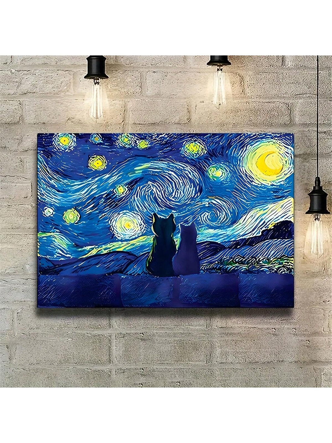 Transform your room into a cozy farmhouse with our Vintage Starry Night Cat Wall Art. This essential decor piece will add a touch of artistry and charm to your space. Enjoy the timeless beauty and warmth of this vintage-inspired cat wall art.