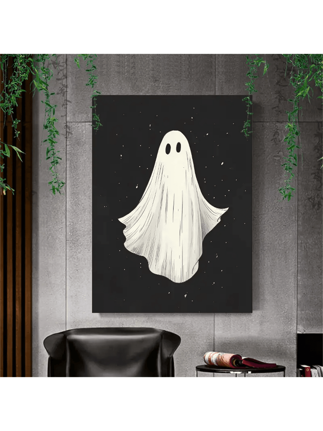 Transform your home into a spooky wonderland with this vintage Halloween ghost canvas poster. Featuring high-quality canvas and an eerie ghost design, this wall art will add a touch of eerie charm to any room. Perfect for Halloween enthusiasts and fans of vintage decor.