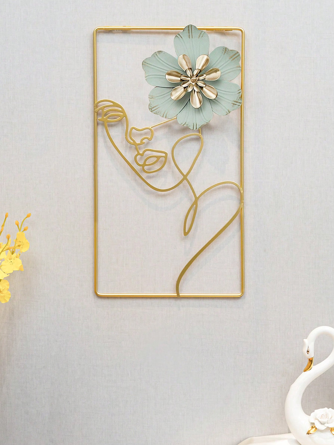 Elevate your space with our premium woman flower wall art. Transform any room with high-end decor that is both elegant and eye-catching. Handcrafted with exquisite attention to detail, our art piece will add a touch of sophistication to your home. Perfect for any room in your house.