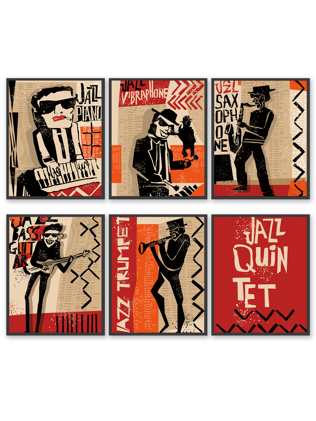 Expertly curated set of 6 retro music posters featuring iconic rock, jazz, and band art prints. Add a touch of cool to any space with this unique collection. Perfect for music lovers and vintage enthusiasts alike.