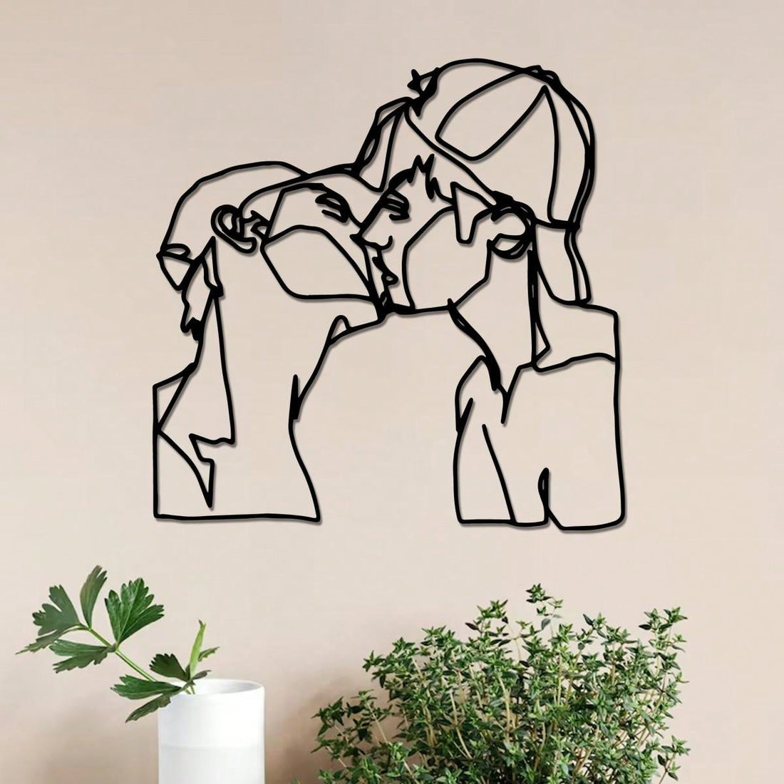 Enhance your home decor with our Love is Love Metal Wall Art. Featuring a gay couple, this piece celebrates love and acceptance. Made of high-quality metal, it's the perfect gift for the LGBT community. Show your support and spread love with this beautiful art piece.