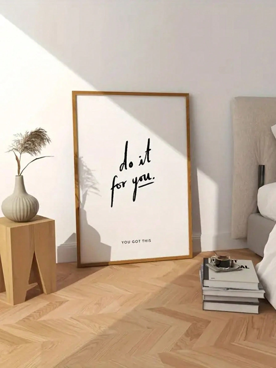 Enhance your home decor with our Inspirational Canvas Poster. This modern art piece adds a touch of style to any room while providing inspiring messages. Made with high-quality materials and vibrant colors, this poster is the perfect addition to your stylish home.