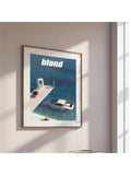 Front view of retro Frank Ocean canvas poster for bedroom and living room decor