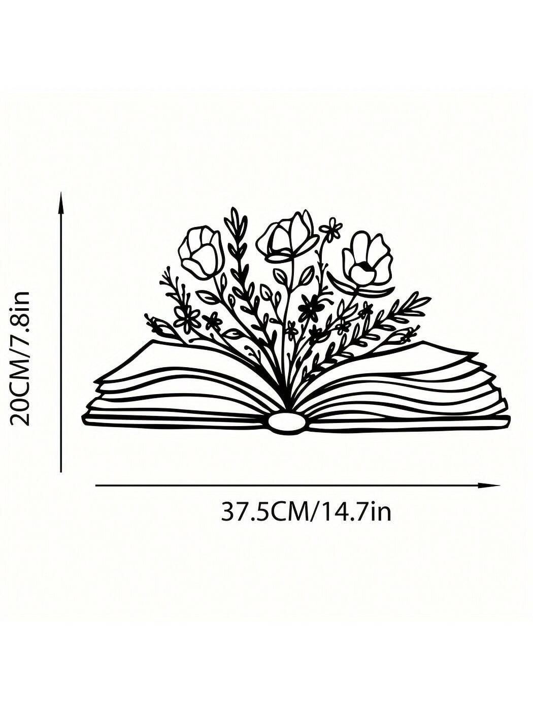 Transform any space into a book lover's paradise with this Whimsical Floral Book Wall Art. Featuring beautiful, vibrant florals and a classic stacked book design, this art piece adds a unique touch to any library or bookshelf. Made with high-quality materials, it's the perfect decor for any book lover's home.