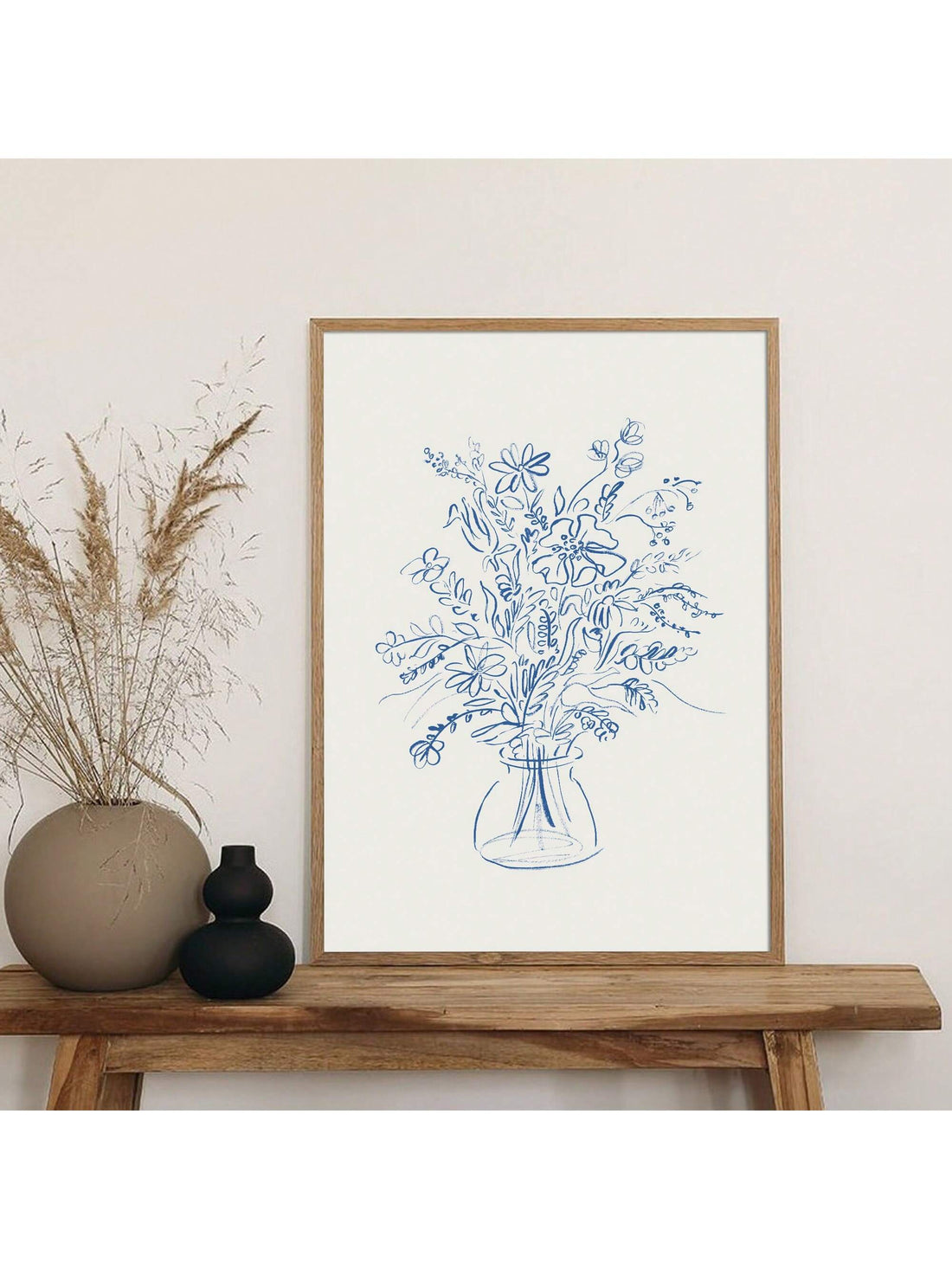 Elevate your home decor with this set of 2 Bohemian Blue Floral Canvas Prints. These aesthetic still life wall art pieces add a touch of color and style to any room. Made with high-quality materials, these prints are sure to enhance your space.