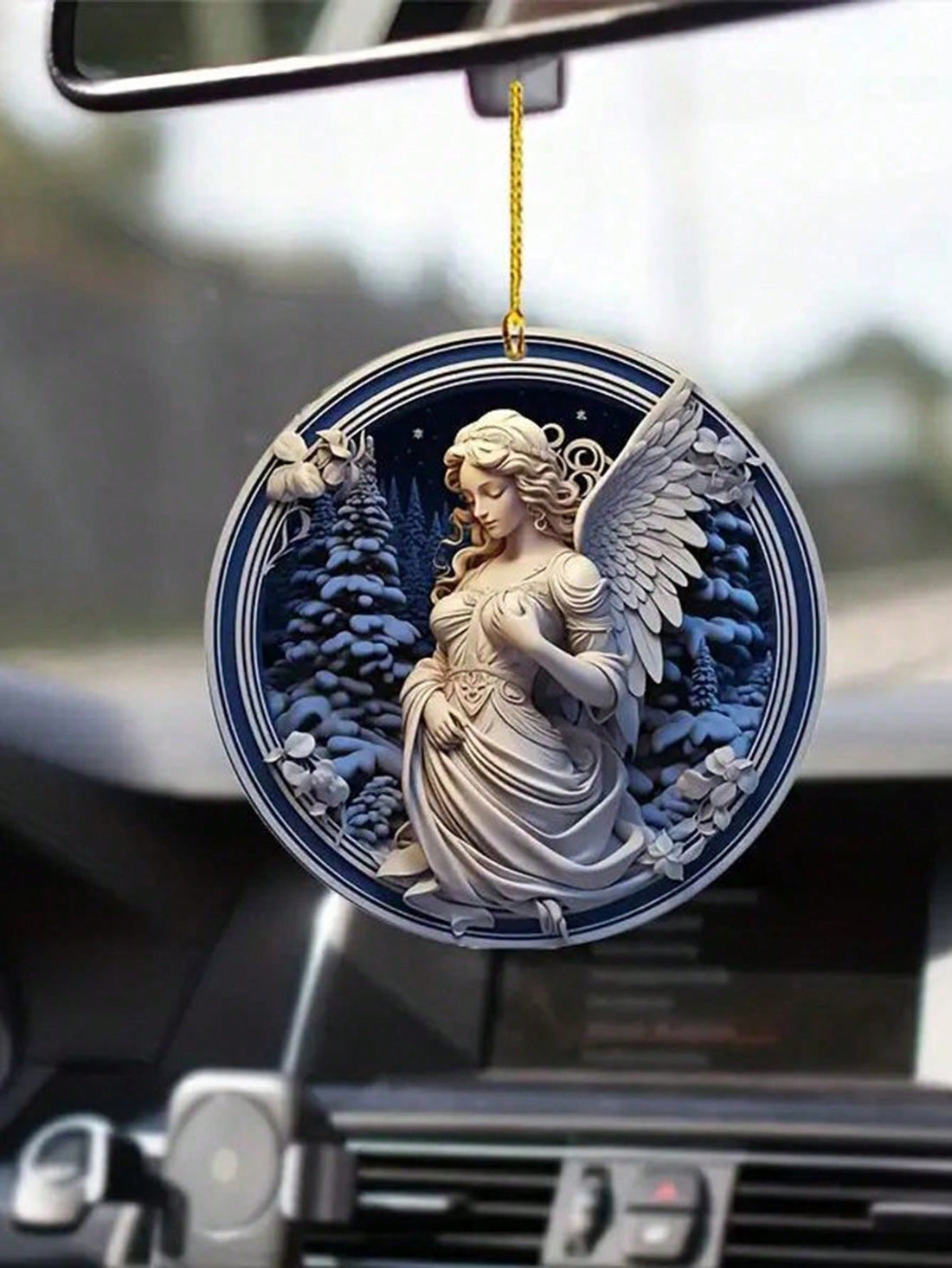 Add a touch of elegance to your car with our Angel Car Decoration Pendant. Made from 2D acrylic material, this hanging ornament is the perfect addition to your vehicle. Its sleek design and quality material will elevate your car's interior, making every drive a stylish and enjoyable experience.