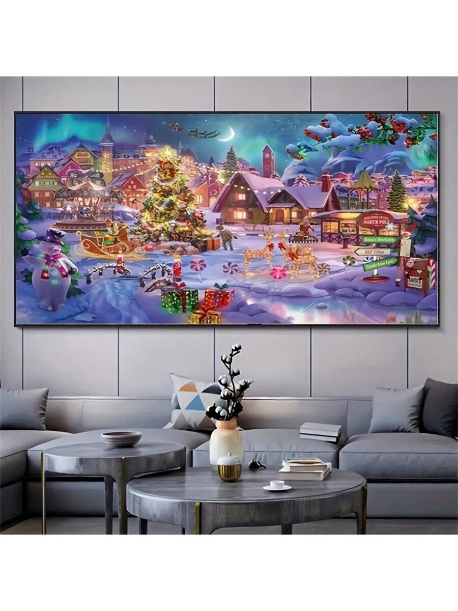 Transform your space with this striking canvas poster featuring a serene night snowy landscape. Perfect for bedrooms, living rooms, or any area needing sophisticated wall art, this modern piece captures the tranquility of winter evenings with rich, atmospheric detail. The large format makes a bold statement while the cool tones create a calming ambiance. High-quality canvas construction ensures durability and vibrant color retention for years to come. An ideal choice for those seeking contemporary décor tha