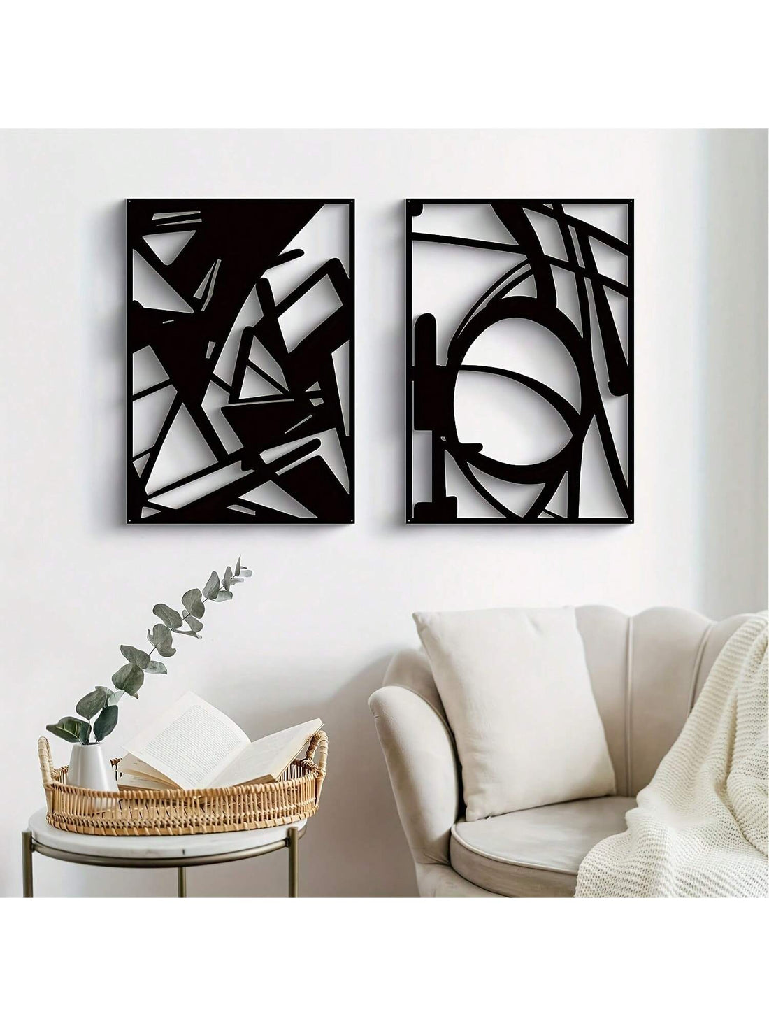 Enhance the visual appeal of your home with our Minimalist 4-Piece Black Abstract Metal Wall Art Set. Featuring 3D textured sculptures, this set adds a chic and modern touch to any room. Made with quality metal, this wall art set is a perfect addition to your home decor.