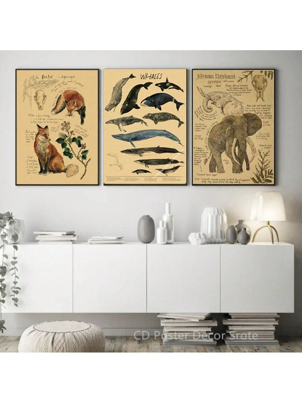Elevate your living space with this vintage animal-inspired art print collection featuring detailed illustrations of the red fox, dragon, elephant, and more. Each print merges classic artistry with unique animal motifs, bringing a sophisticated yet distinctive touch to your home decor. Perfect for those who appreciate timeless design, these prints add character and a subtle narrative to any room. Crafted to complement a range of interior styles, they serve as both conversation starters and elegant accents.