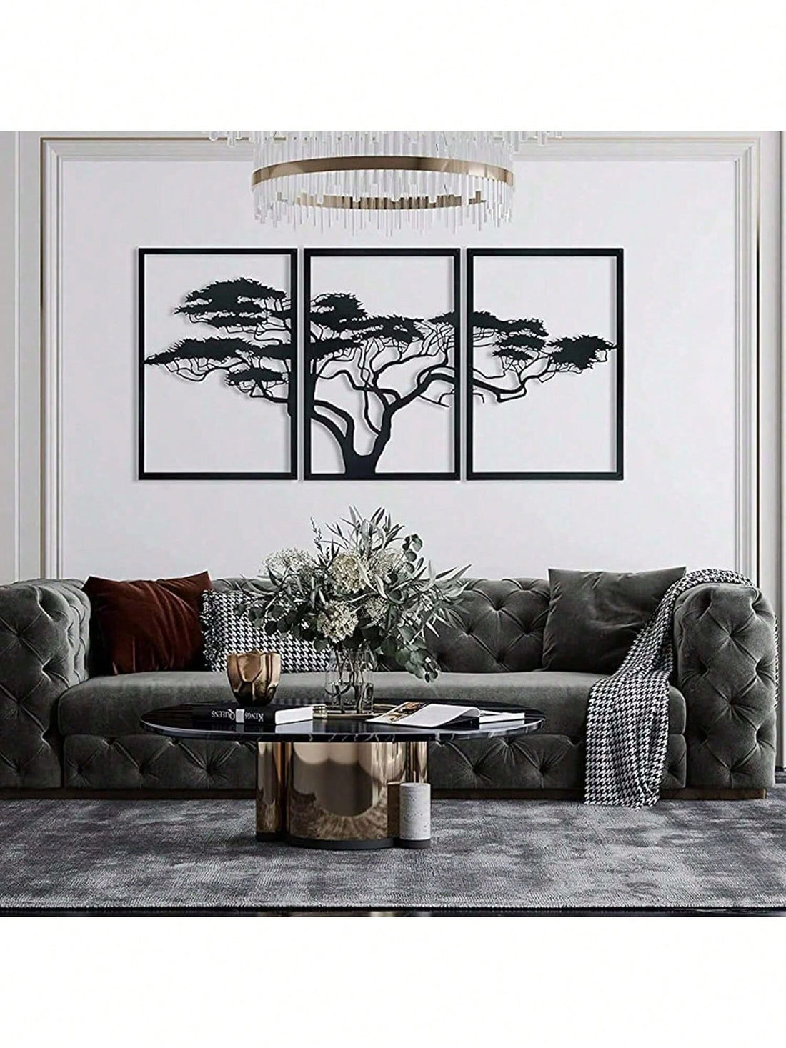 Introduce an elegant and timeless touch to your home decor with our Tree of Life Metal Wall Art Trio. Crafted with expert precision and featuring a beautifully intricate design, these pieces add sophistication to any room. Made with high-quality metal, this trio will make a lasting statement.