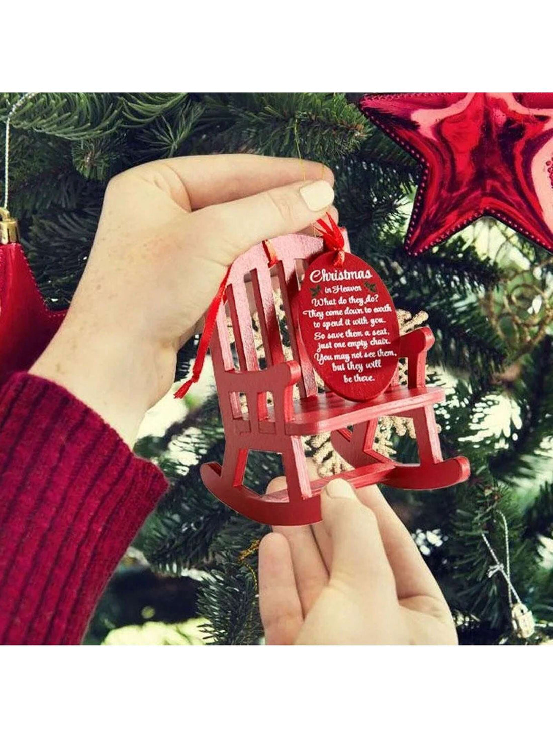 Add a touch of whimsy to your holiday decor with the Heavenly Holiday Mini Wooden Rocking Chair Christmas Ornament. Handcrafted and beautifully detailed, this charming piece comes with a meaningful tag that adds extra warmth and joy to your Christmas tree.&nbsp;