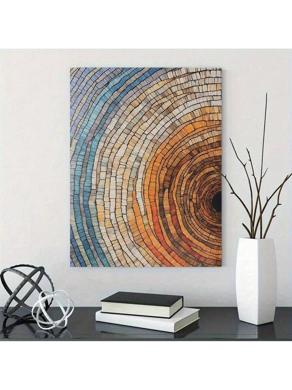 Enhance your home or office with our Modern Tree Ring Abstract Art Canvas Poster. The neutral colors will elevate your space, providing a sophisticated and modern touch. The unique design, inspired by tree rings, is a statement piece that will add depth and