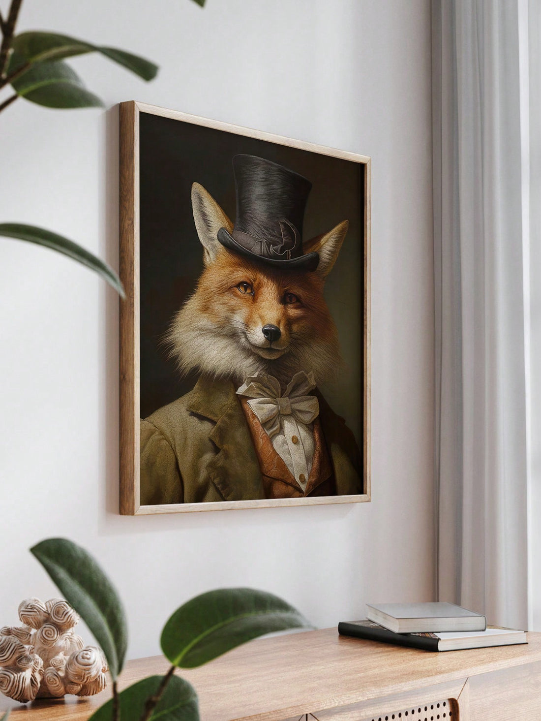 This Vintage Gentleman Fox Canvas Art adds a touch of charm to any home decor with its unique and stylish portrait of a fox dressed as a gentleman. Made with high-quality canvas, this piece is a must-have for any animal or vintage lovers looking to add a touch of sophistication to their living space.
