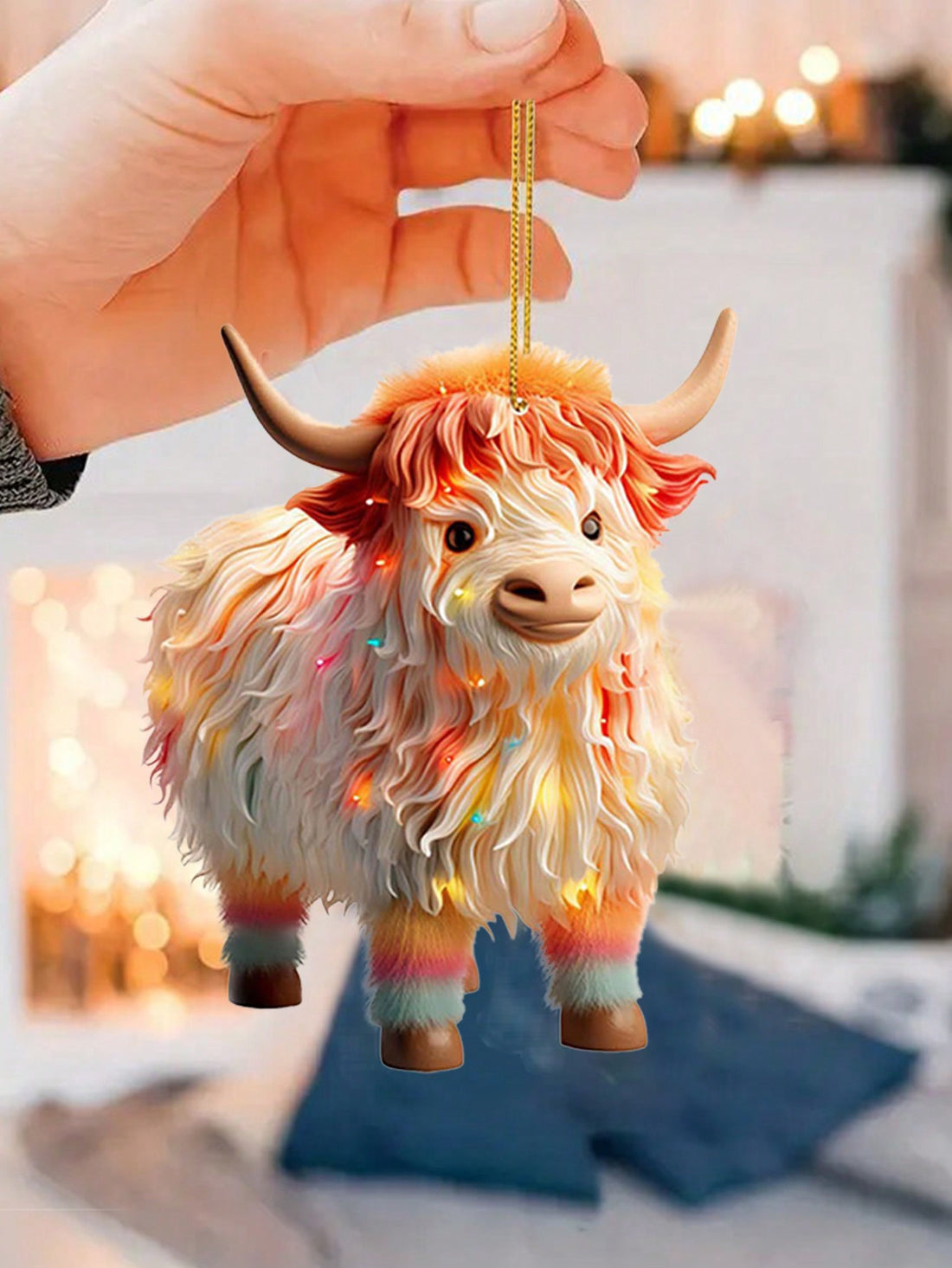 Add a charming touch to your holiday decor with our Acrylic Calf Christmas Ornament. Expertly crafted from durable material, this festive decoration is perfect for both home decor and tree hanging. Bring a delightful touch of Christmas cheer to any space with our adorable calf ornament.