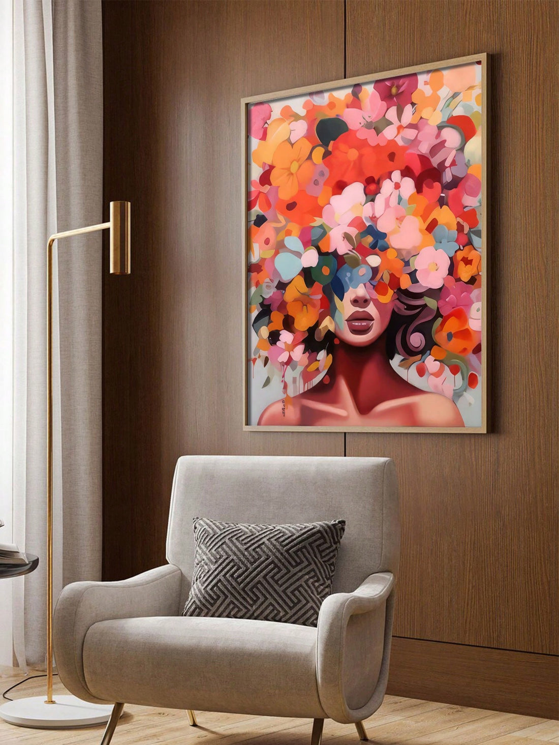 Enhance your living space with our stunning Floral and Female Portraits Canvas Wall Art. This beautiful décor adds a touch of elegance to bedrooms, offices, and more. With its intricate floral designs and captivating female portraits, it brings a sense of tranquility and sophistication to any room.