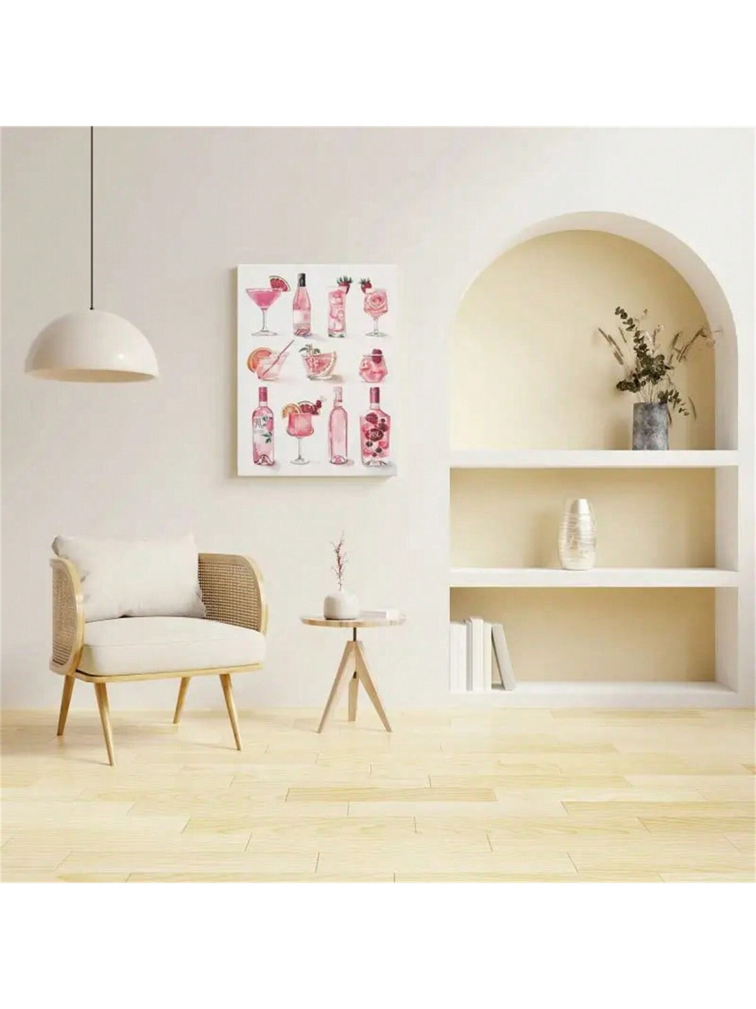 Elevate your space with this Elegant Pink Wine Bottle and Glass Canvas Art, designed to bring a festive and sophisticated ambiance to any room. The refined pink hues and detailed imagery capture the essence of celebration, making it an ideal focal point for dining areas, kitchens, or lounges. Crafted on high-quality canvas, this artwork offers durability and vibrant color retention, ensuring lasting visual appeal. Perfect for wine enthusiasts and those seeking tasteful decor, it effortlessly enhances your e