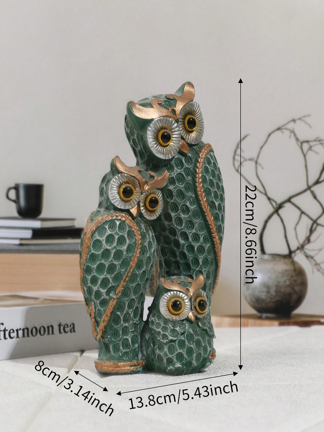 Add a touch of whimsy to your home with our Whimsical Owl Family Home Decor Ornament. Featuring a playful design, this ornament will bring a sense of joy to any room. Expertly crafted with intricate details, this ornament is a charming addition to your decor. Made with high-quality materials for lasting durability.