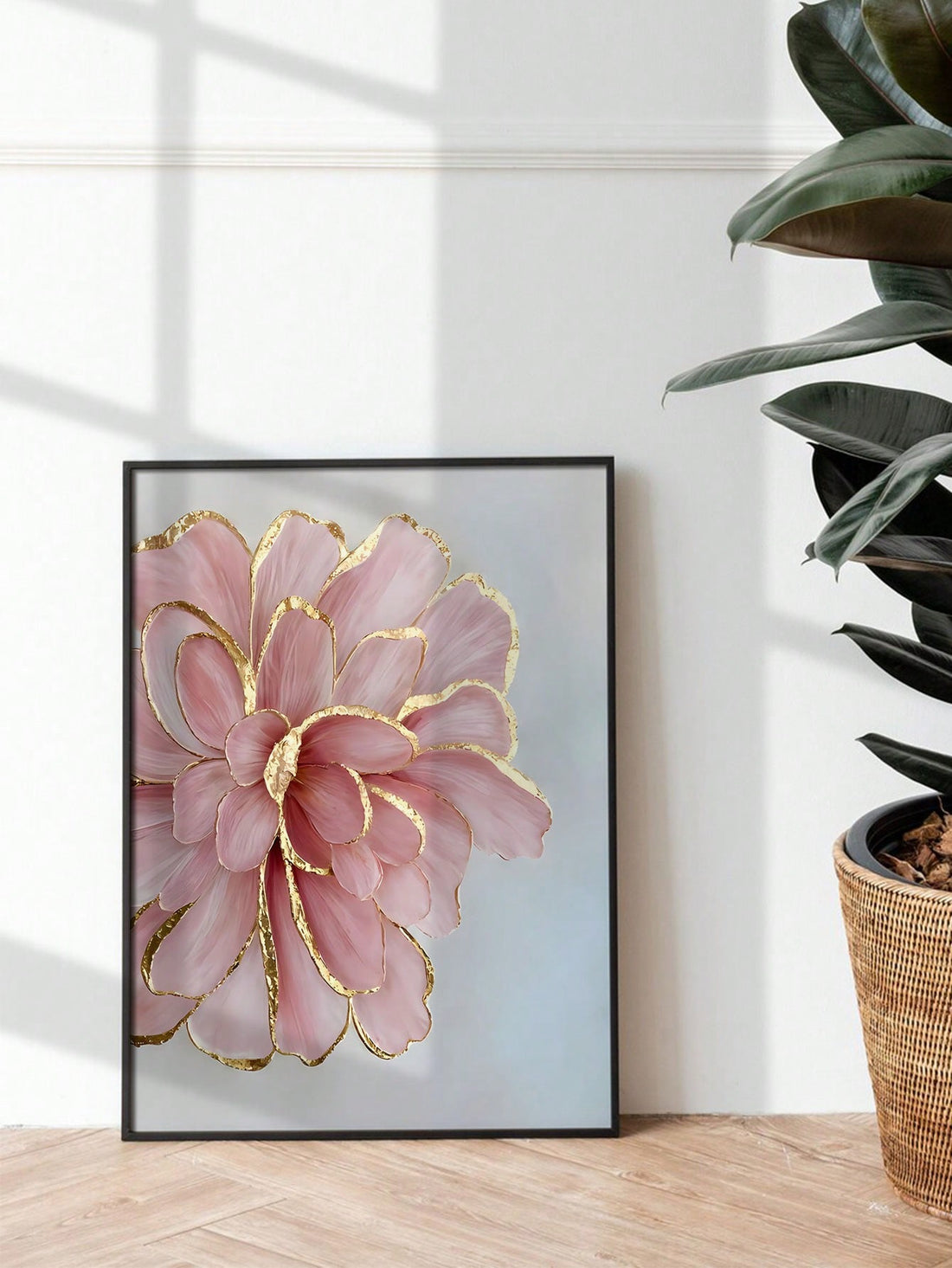 Transform your living room into a modern oasis with our stylish Pink Peony Canvas Poster. The elegant gold accents add a touch of luxury, while the vibrant pink peonies bring a pop of color. Perfect for adding a chic and sophisticated touch to any living space.