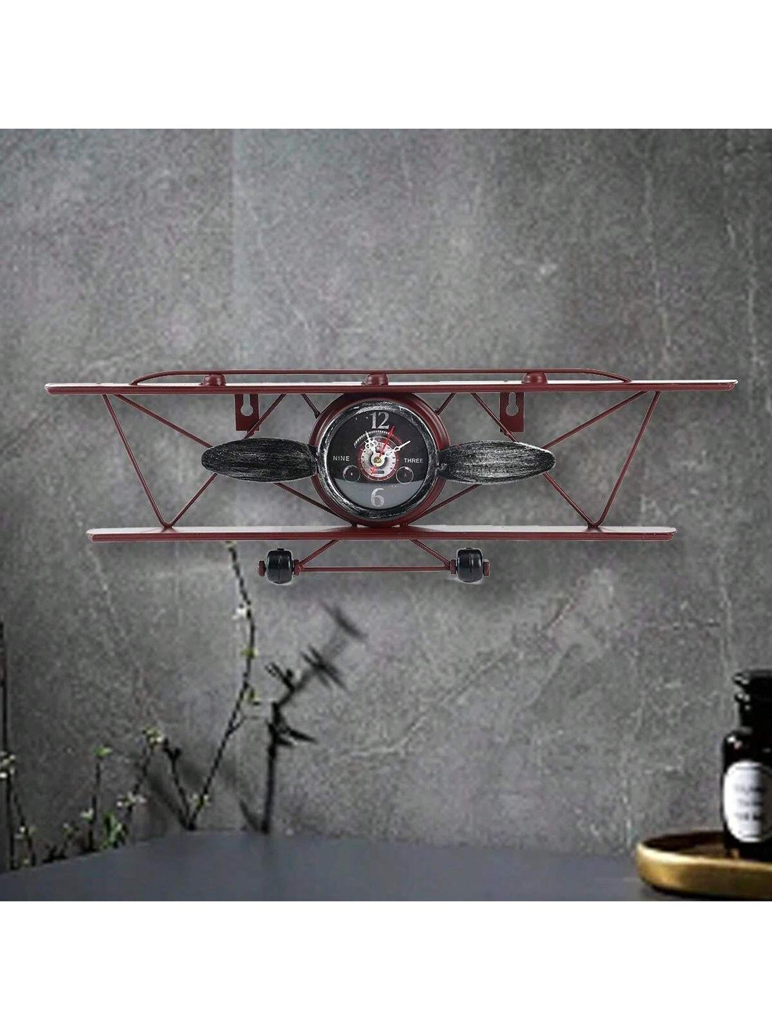 Vintage Aircraft Hanging Clock: Time Flies in Style