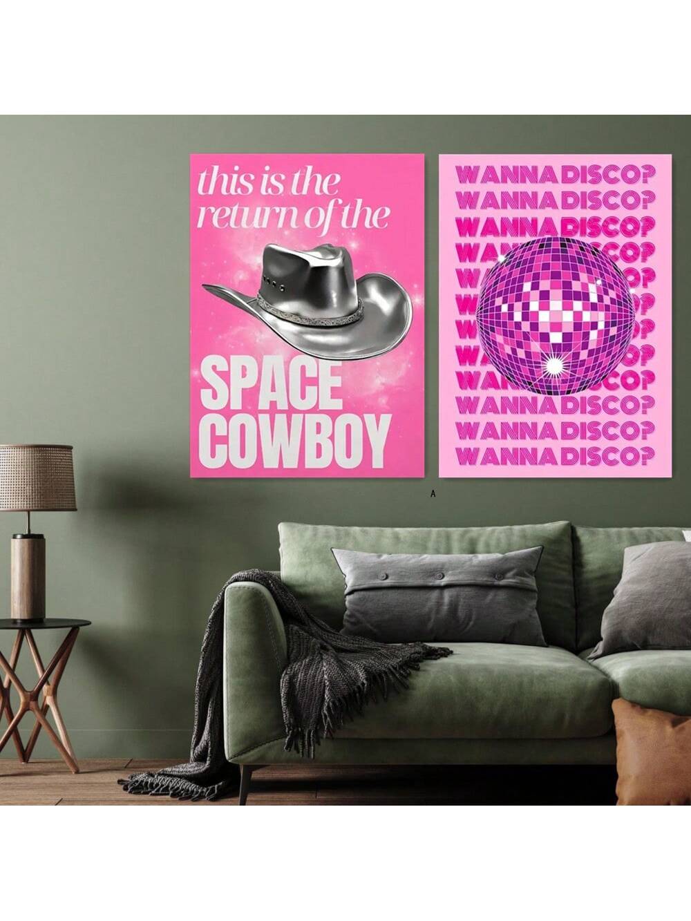 Enhance any room with this dopamine disco ball canvas art set, featuring a chic pink Western cowboy design. Enjoy a scientifically-informed, objective decor piece that will bring a subtle touch of excitement and energy into your home. Perfect for those looking for a unique, educational, and stylish addition to their space.