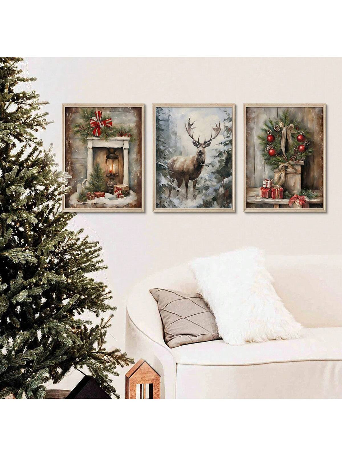 Elevate your holiday decor with our Vintage Christmas Prints Set! This Winter Wonderland Wall Art Collection features charming designs that will add a touch of nostalgia to your home. Made with high-quality materials, these prints will bring warmth and joy to your space, perfect for the holiday season.