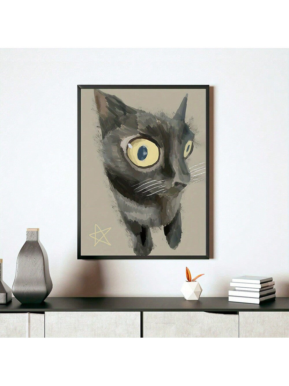 Add a unique touch to your space with our Abstract Cat Canvas Poster. With its playful design and high-quality canvas material, it is the purr-fect addition to any room. Perfect for cat lovers and interior design enthusiasts alike, this poster is sure to bring life and character to your home.