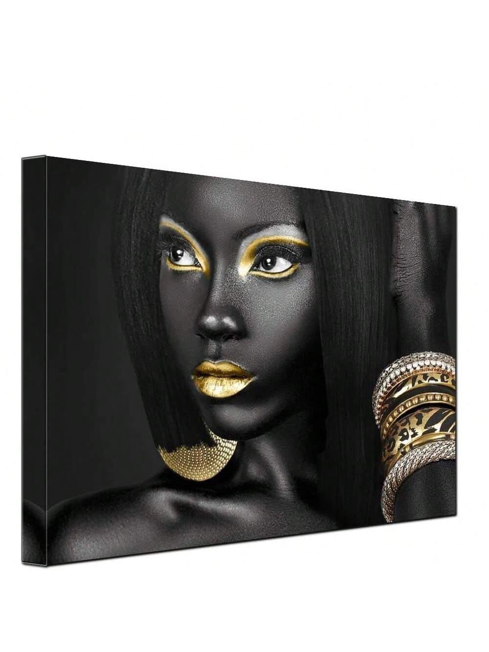 Add a touch of elegance to your home with our Exquisite Egyptian Queen Gallery Poster Print. Featuring stunning black and gold artwork, this print is perfect for adding a royal touch to any room. Bring the beauty of ancient Egypt into your home with this high-quality print.