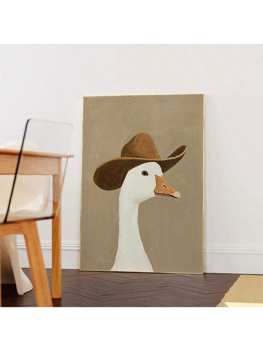 Transform your home into a trendy oasis with our Silly Cowboy Goose Printed Canvas Poster. Made with high-quality materials, this wall art is sure to add a touch of whimsy and charm to any room. Perfect for any cowboy enthusiast or animal lover, this poster is a must-have for your home decor.