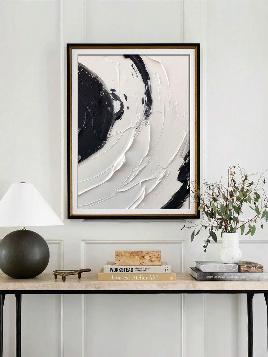 Elevate your interior with this stylish black and white abstract canvas poster, designed to complement modern living rooms, bedrooms, or dining areas. Its minimalist monochrome palette adds a sophisticated touch, while the abstract design invites thoughtful interpretation. Crafted for versatility, this artwork seamlessly integrates into various decor styles, enhancing your space with contemporary elegance.