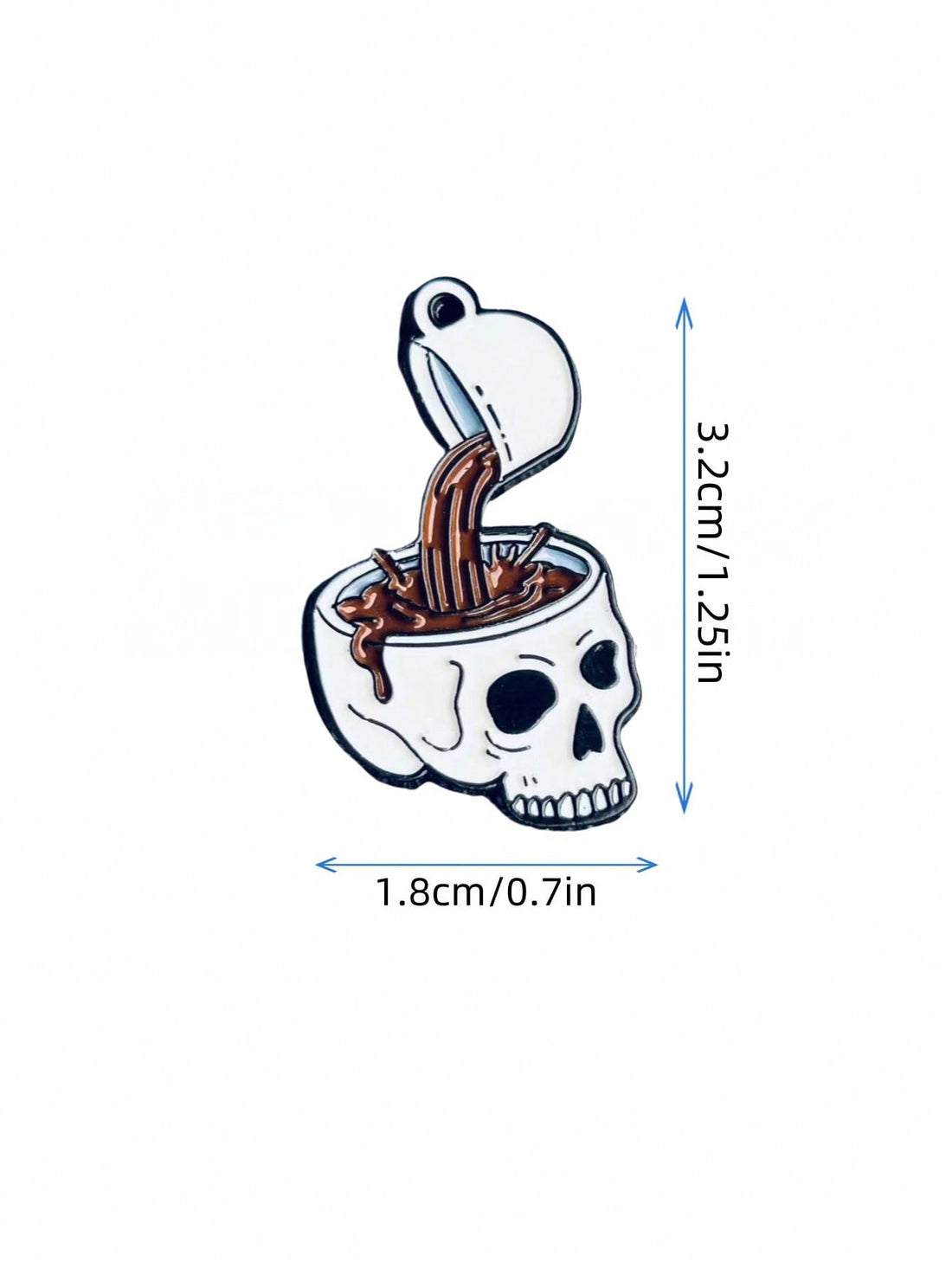 Add a touch of spooky chic to your wardrobe with our Skull Coffee Enamel Brooch Pin! This unique accessory is perfect for Halloween festivities and everyday style. Made with high-quality enamel, it's durable and eye-catching. A must-have for any fashion-forward individual.