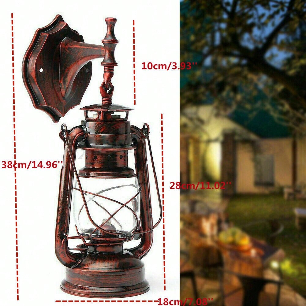 Elevate your home décor with the Vintage Outdoor Lantern Sconce Porch Light Fixture. This elegant and timeless piece adds a touch of vintage charm to any outdoor space. With its sturdy construction and classic design, this lantern not only provides ample lighting but also enhances the overall aesthetic of your home.