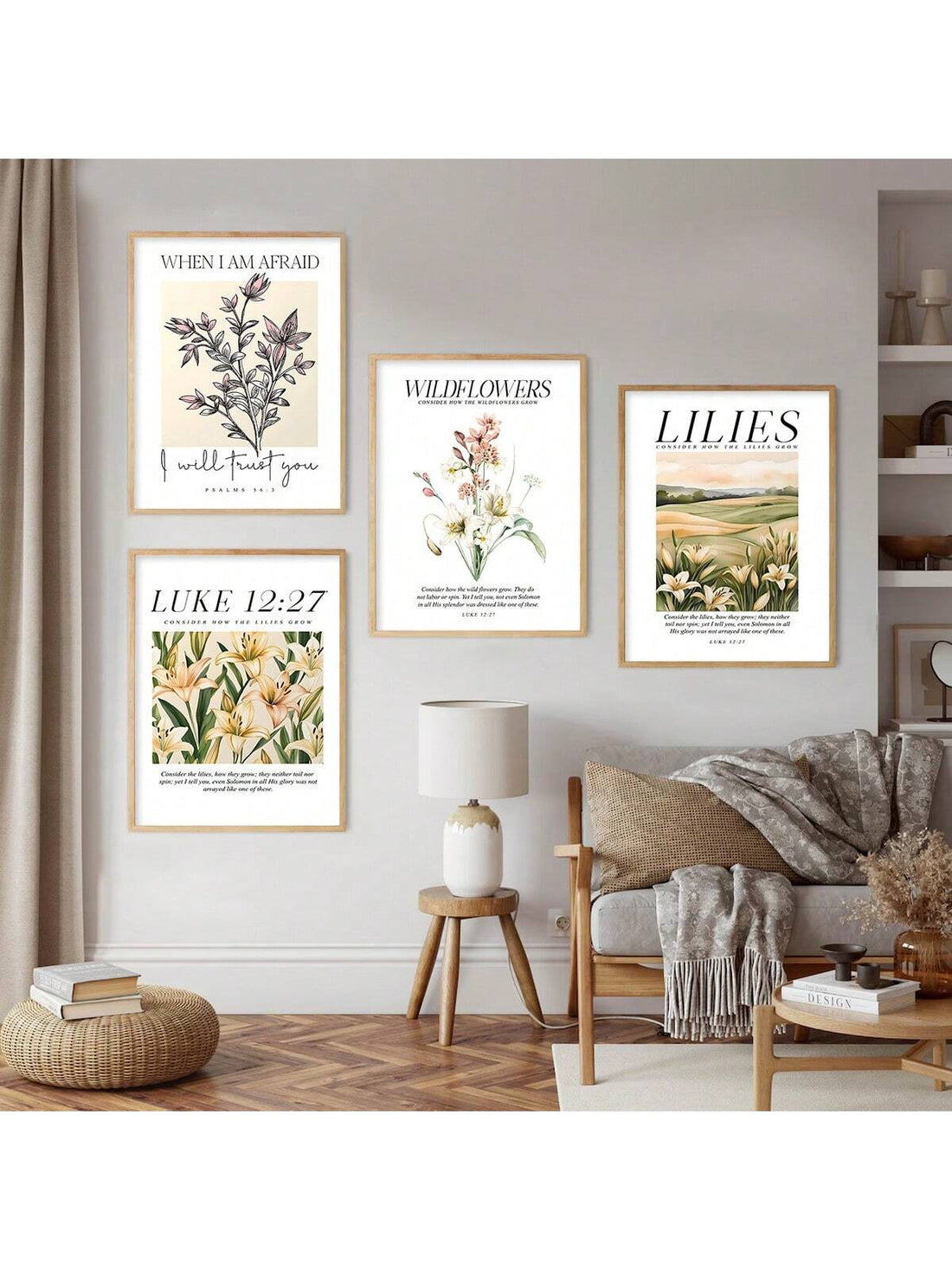 This Pink Christian Floral Scripture Wall Art features a powerful verse from Psalm 56, beautifully displayed in a delicate floral design. Inspire faith and add a touch of elegance to any room with this lovely piece. A perfect addition to your home decor or a thoughtful gift for someone special.