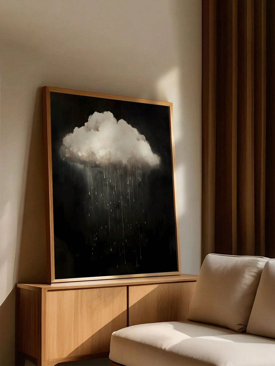 Enhance your space with our Vintage Dark Night Sky Canvas Poster. This stunning rain painting is the perfect addition to any bedroom, office, or living room. Its vintage design adds a touch of sophistication while creating a calming atmosphere. Elevate your decor with this unique and timeless piece.