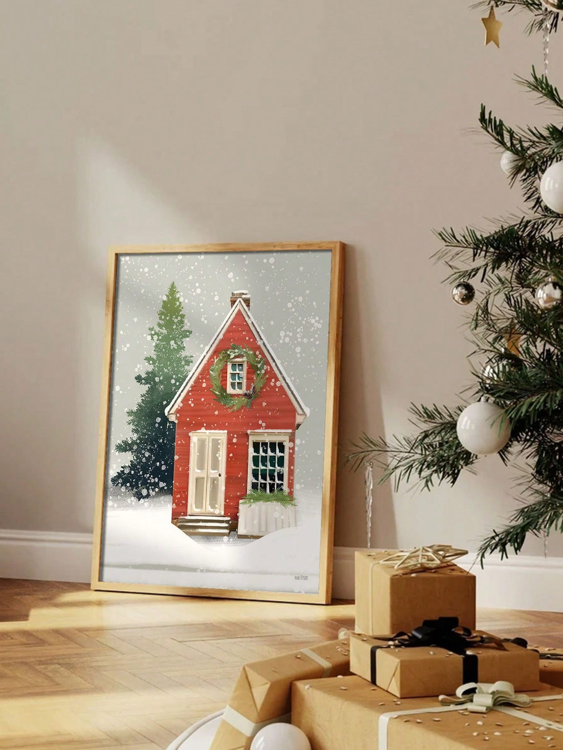 Transform your living room and bedroom with the Snowy House Christmas Canvas Poster. This festive wall art adds a touch of holiday magic to any space. Featuring a snowy house design, it's the perfect addition to your Christmas decor. Spread holiday cheer with this beautiful canvas poster.