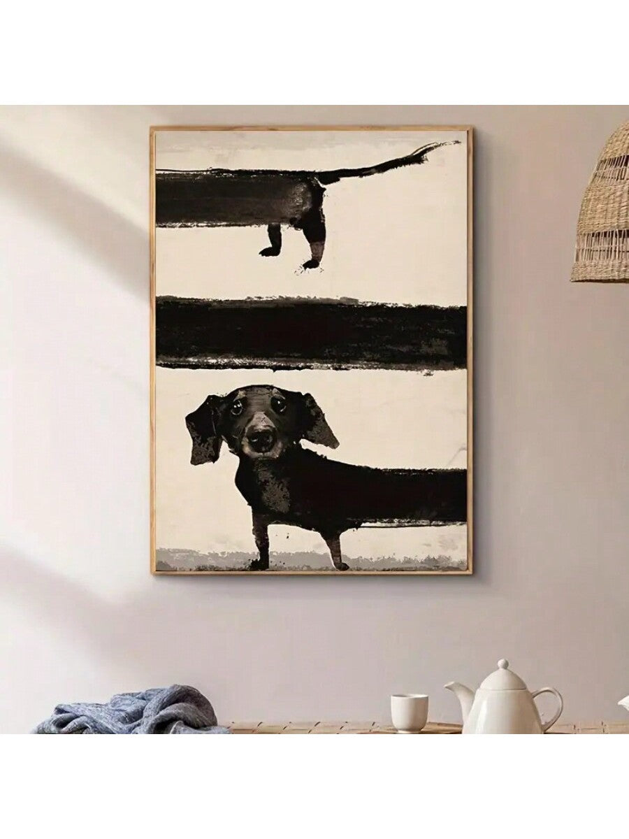 Add a pop of color to any space with our Vibrant Dog Oil Canvas Art. Hand-painted with precision and vibrancy, this piece is the perfect home decor gift for dog lovers. Crafted with high-quality materials, it will be sure to brighten up any room while showcasing your love for man's best friend.